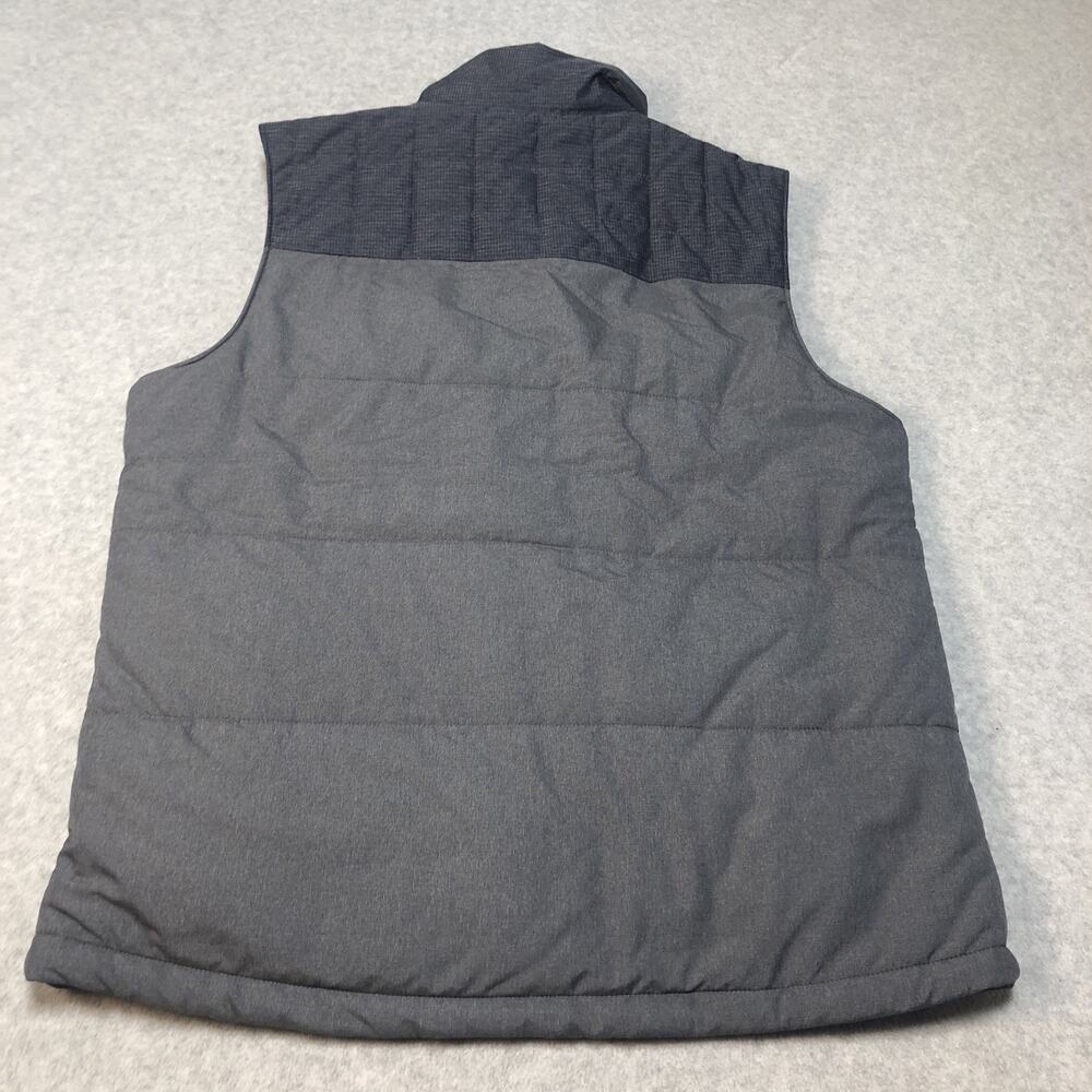Columbia Vest Jacket Mens Medium Gray Black Gilet Quilted Adjustable 4 Pockets - Picture 10 of 11